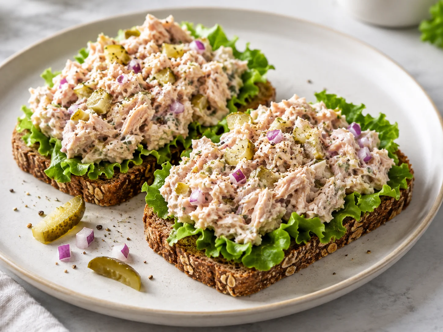 Sandwiches with tuna spread