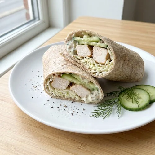 Тортилья з куркою, капустою та соусом skyr