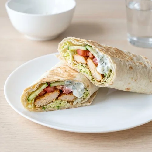 Light turkey shawarma in lavash